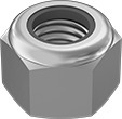Image of Product. Front orientation. Locknuts. High-Profile Nylon-Insert Locknuts .