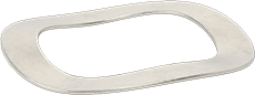 Image of Product. Bottom orientation. Wave Disc Spring, Corrosion-Resistant, 0.35" ID, 0.492" OD, 0.007" Thick.