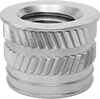 Tapered Heat-Set Threaded Inserts For Plastic