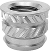 Tapered Heat-Set Threaded Inserts For Plastic