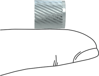 Image of Product. Side1 orientation. Contains SizingReference. Press-Fit Insert for Soft Metal, Zinc-Plated Steel, M6 x 1 mm Thread Size.