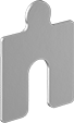 Image of Product. Front orientation. Shims. Precision Adjust, Slot, Sold Individually, Tab End.