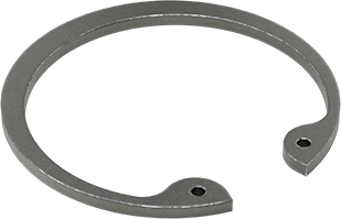 Image of Product. Bottom orientation. Heavy Duty Internal Retaining Rings, for 70 mm ID, Black Phosphate 1060-1090 Spring Steel.