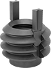 Screw-Locking Seize-Resistant Key-Locking Threaded Inserts for Soft Metal