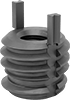 Screw-Locking Seize-Resistant Key-Locking Threaded Inserts for Soft Metal