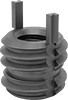 Screw-Locking Seize-Resistant Key-Locking Threaded Inserts for Soft Metal