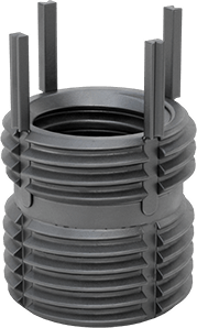 Image of Product. Bottom orientation. Screw-Locking Key-Locking Insert, with Thin Wall, 18-8 Stainless Steel, M12 x 1.75 mm Thread.