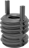 Screw-Locking Seize-Resistant Key-Locking Threaded Inserts for Soft Metal