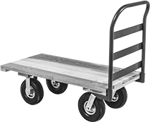 Image of Product. Style A. Front orientation. Style A. Wood Platform Trucks.
