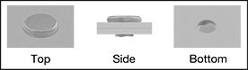 Image of ProductInUse. Installed. Top orientation. Contains Annotated, Border. Rivets. Low-Profile Flat Head Solid Rivets.