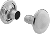 Two-Piece Press-Fit Rivets for Leather and Fabric