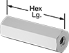 Left-Hand to Right-Hand Female Hex Thread Adapters