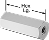 Left-Hand to Right-Hand Female Hex Thread Adapters