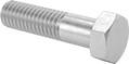 Image of Attribute. Partially Threaded. Front orientation. Hex Head Screws. Stainless Steel Hex Head Screw Kits, Partially Threaded.