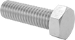 Image of Attribute. Fully Threaded. Front orientation. Hex Head Screws. Stainless Steel Hex Head Screw Kits, Fully Threaded.