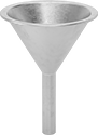 Image of Product. Front orientation. Funnels. Food and Beverage Metal Funnels.