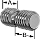 Image of Product. Front orientation. Contains Annotated. Thread Adapters. Inch-to-Metric Male Round Thread Adapters.