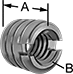 Image of Product. Front orientation. Contains Annotated. Thread Adapters. Slotted-Drive Male-Female Round Thread Adapters.