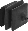 Image of Product. Front orientation. Bellows. Tapered Rectangular Bellows with Cuff End and Flange End .