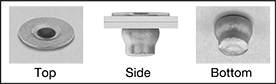 Image of ProductInUse. Installed. Top orientation. Contains Annotated, Border. Rivets. Flush-Mount Sealing Blind Rivets.