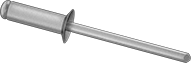 Image of Product. Front orientation. Rivets. 18-8 Stainless Steel Flush-Mount Blind Rivets.