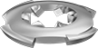 Image of Product. Front orientation. Lock Washers. Tooth Washer, Domed Washer, Internal Tooth.