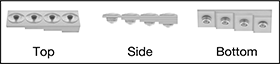 Image of ProductInUse. Installed in a Range of Material Thicknesses. Top orientation. Contains Annotated, Border. Rivets. Wide-Thickness-Range Large-Diameter Domed Head Blind Rivets.