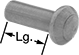 Image of Product. Front orientation. Contains Annotated. Copper Domed Head Solid Rivets.
