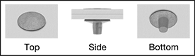 Image of ProductInUse. Installed. Top orientation. Contains Annotated, Border, MultipleImages. Rivets. Solid Rivets with Washer for Soft Material.