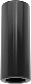 Image of Product. Bottom orientation. Round Caps, for 1/8" to 3/16" OD, 1/2" Inside Height, Black.