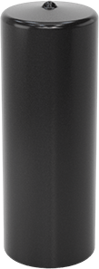 Image of Product. Bottom orientation. Round Caps, for 1/8" to 3/16" OD, 1/2" Inside Height, Black.