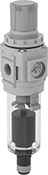 Image of Product. Front orientation. Compressed Air Filter/Regulators. SMC Modular Compressed Air Filter/Regulators for Oil Removal.