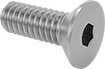 Image of Product. Front orientation. Flat Head Screws. Brass Hex-Drive Flat Head Screws.
