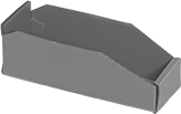 Image of Product. Front orientation. Bins. Easy-Assemble Plastic Bins.