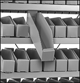 Image of ProductInUse. Front orientation. Contains Border. Bins. Easy-Assemble Plastic Bins.