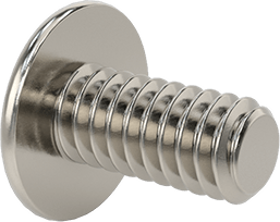 Image of Product. Back orientation. 18-8 Stainless Steel Flanged Button Head Screw, 1/4"-20 Thread, 1/2" Long.
