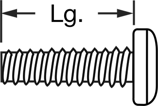 Image of Attribute. Front orientation. Painted Steel Pan Head Torx Screws, with Black Head, M6 Thread, 20 mm Long.