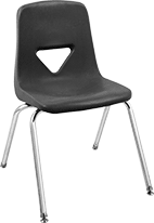 Image of Product. Style E. Front orientation. Chairs. Stackable Chairs, Without Armrest, Style E.