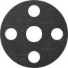 High-Temperature Oil-Resistant Carbon Fiber-Reinforced Buna-N Pipe Gaskets with Bolt Holes