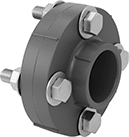 Image of Product. Shown Installed. Front orientation. Hex Head Screws. Stainless Steel Hex Head Screw Kits for Plastic Pipe Flanges.