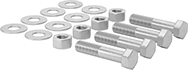 Image of Product. Front orientation. Hex Head Screws. Stainless Steel Hex Head Screw Kits for Plastic Pipe Flanges.