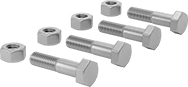 Image of Product. Front orientation. Hex Head Screws. Steel Heavy Hex Head Screw Kits for Metal Pipe Flanges.