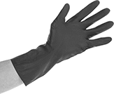 Image of ProductInUse. Front orientation. Gloves. Radiation-Protection Disposable Gloves.