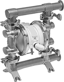 Image of Product. Front orientation. Double Diaphragm Pumps. Air-Powered Double Diaphragm Pumps for Food and Beverage.