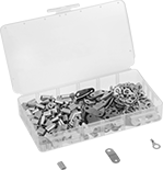 Image of Product. Front orientation. Kits. Eye Fittings, Tabs, Compression Sleeves.