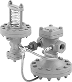 Image of Product. Front orientation. Pressure-Regulating Valves. High-Accuracy Pressure-Regulating Valves for Steam.