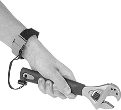 Image of ProductInUse. Front orientation. Tool Lanyards. Wrist Tool Lanyards.