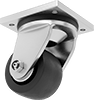 Debris-Guard Casters with Rubber Wheels