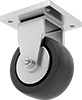 Debris-Guard Casters with Rubber Wheels