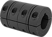 Image of Product. Front orientation. Rigid Shaft Couplings. Strong-Grip Two-Piece Rigid Shaft Couplings , For Keyed Shafts.